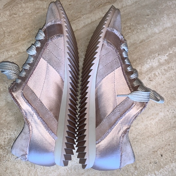 PEDRO GARCÍA España baby pink satin/ & suede sneakers, laces, raw edges. 41 EUC - Picture 8 of 13